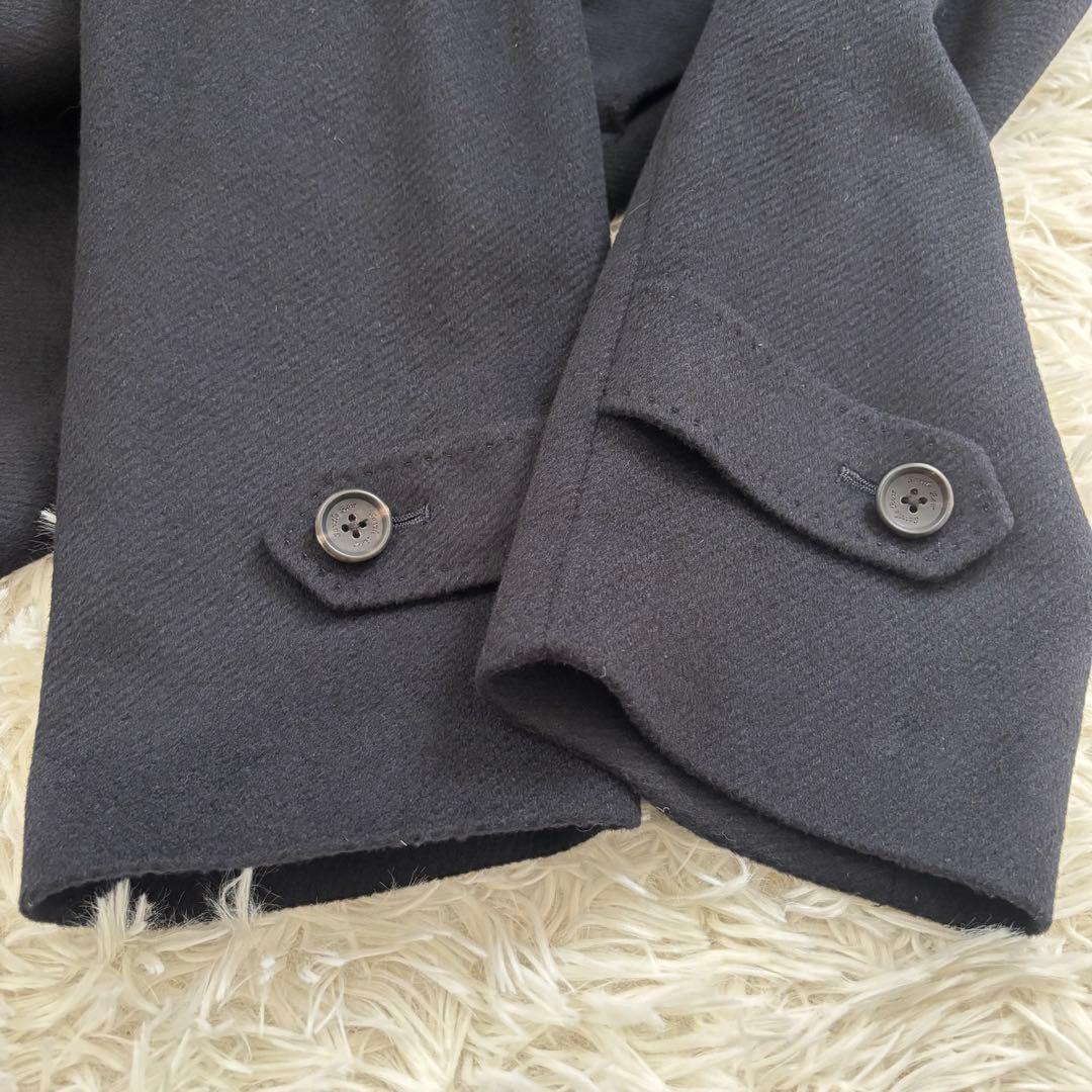 Savile Row サヴィルロウ カシミヤ100 ステンカラーコート LL 黒