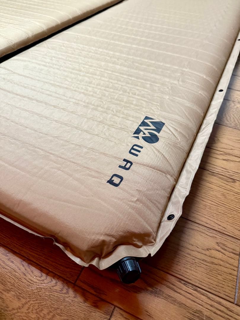 WAQ　インフレータブル式マット　8cm　タン　2枚組　⭐︎補修材付⭐︎