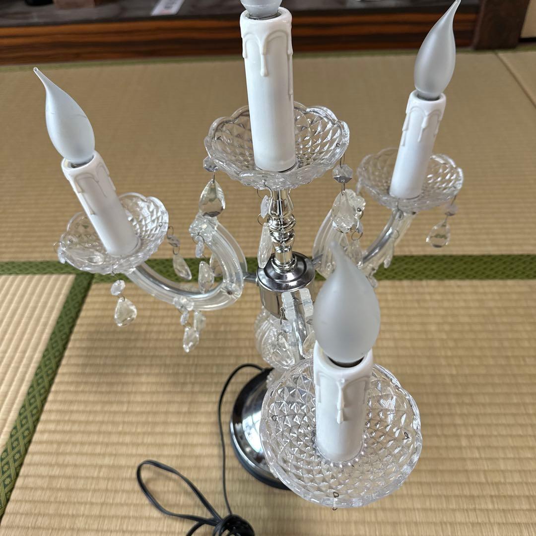 ロココ調 タッチセンサーライト 4灯 キャンドル型ライト シャンデリア