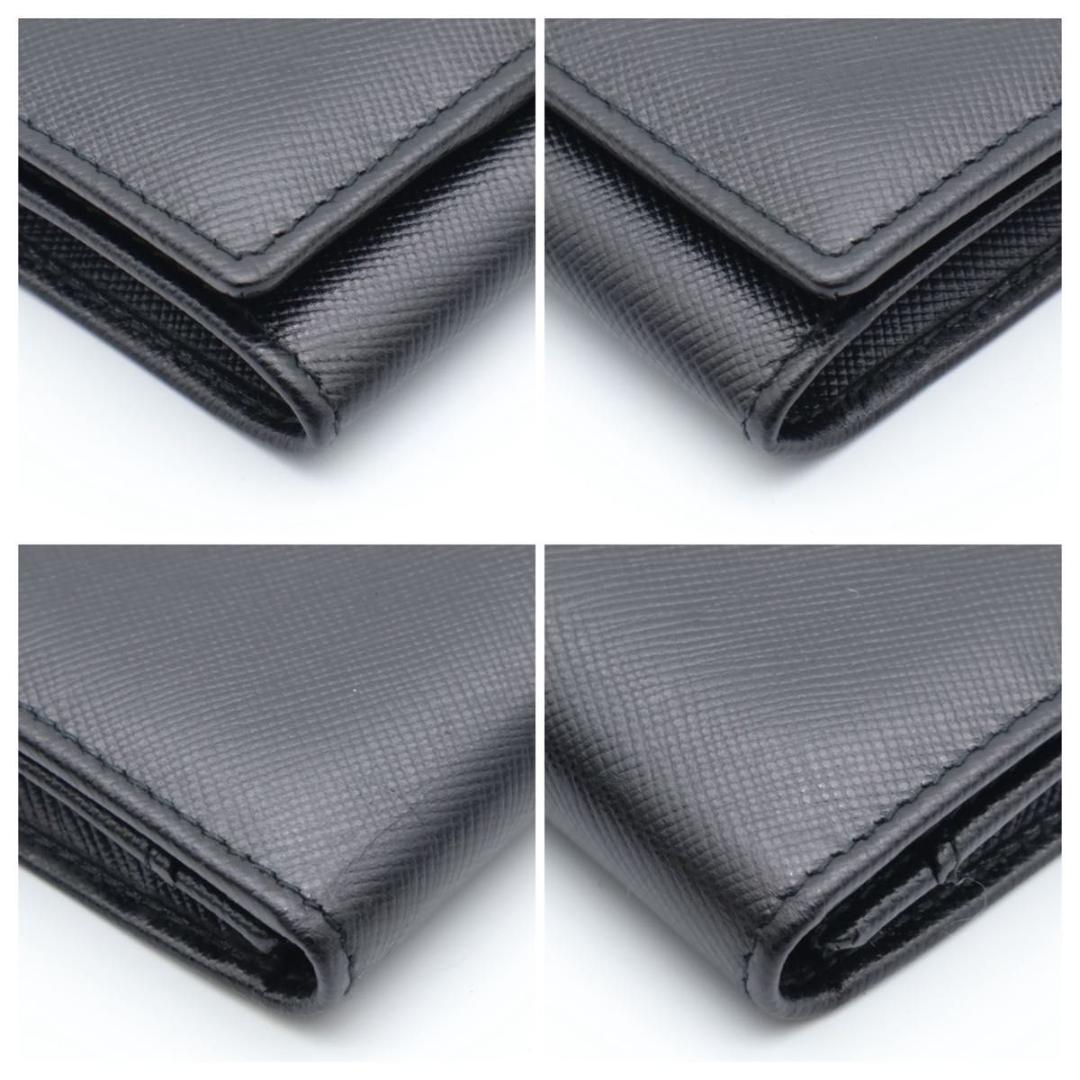 【超極美品】PRADA カードケース　サフィアーノレザー　三角ロゴ　黒