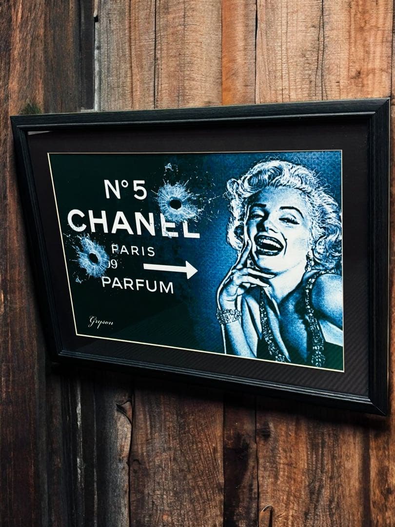 Gryson マリリンモンロー シャネル アート 2.5L 額入り ポスター