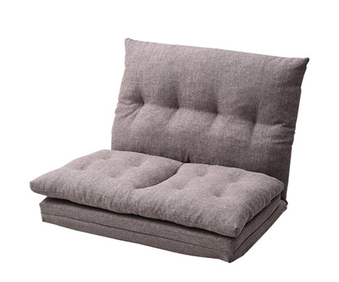 新品未使用箱不良　山善ごろ寝も出来るソファー ベッド　IGS-84(GRG)