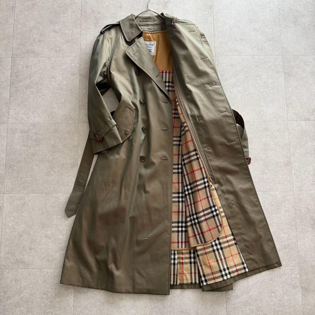 バーバリー　トレンチコート　玉虫色　カーキ　ノバチェック　ライナー　11