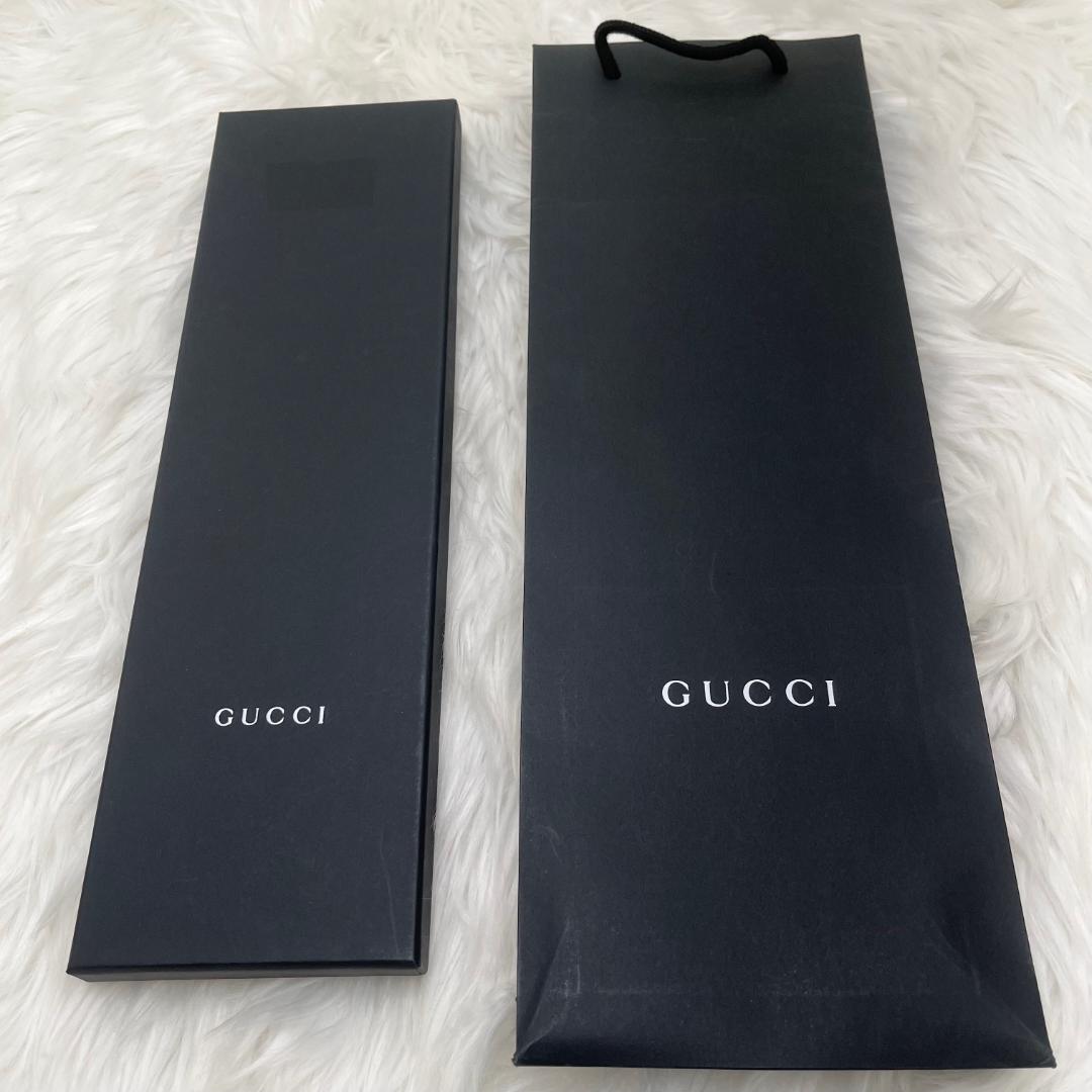 新品✨ GUCCI グッチ　ネクタイ　シルク100％　ショッパー　箱付き