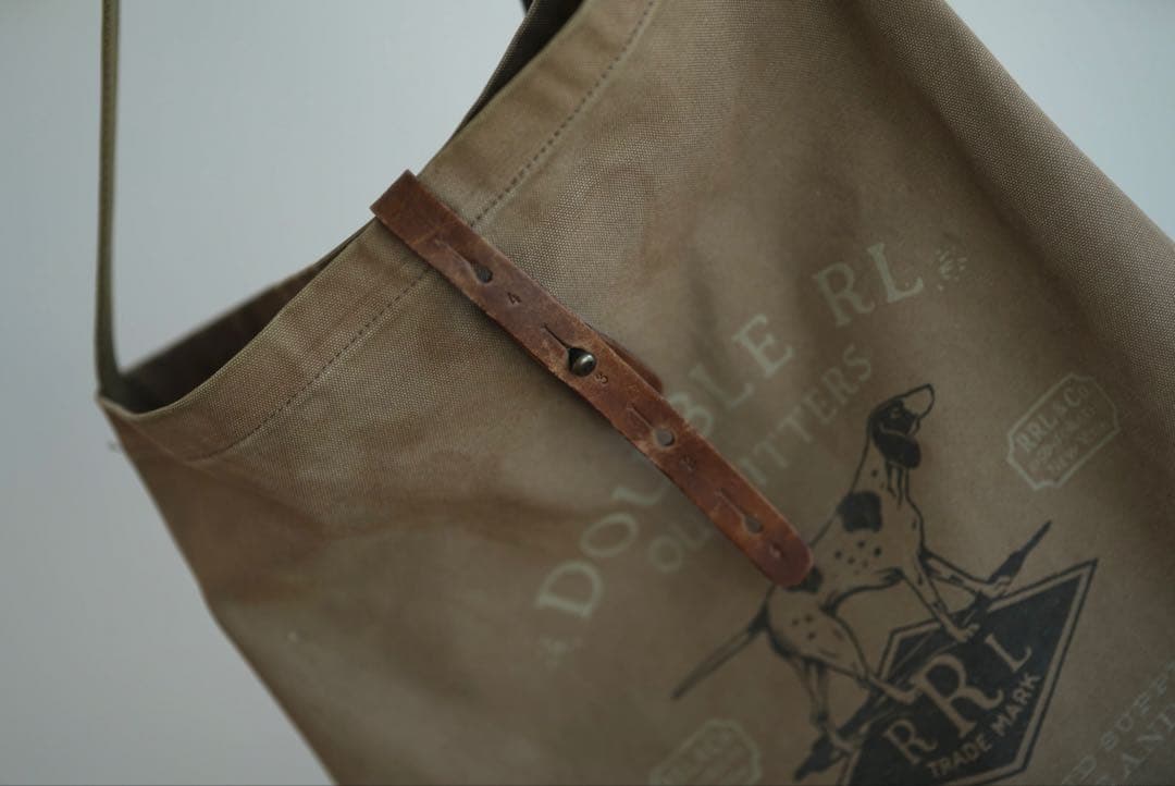 RRL 犬 キャンバス レザー トートバッグ ラルフローレン ビンテージ