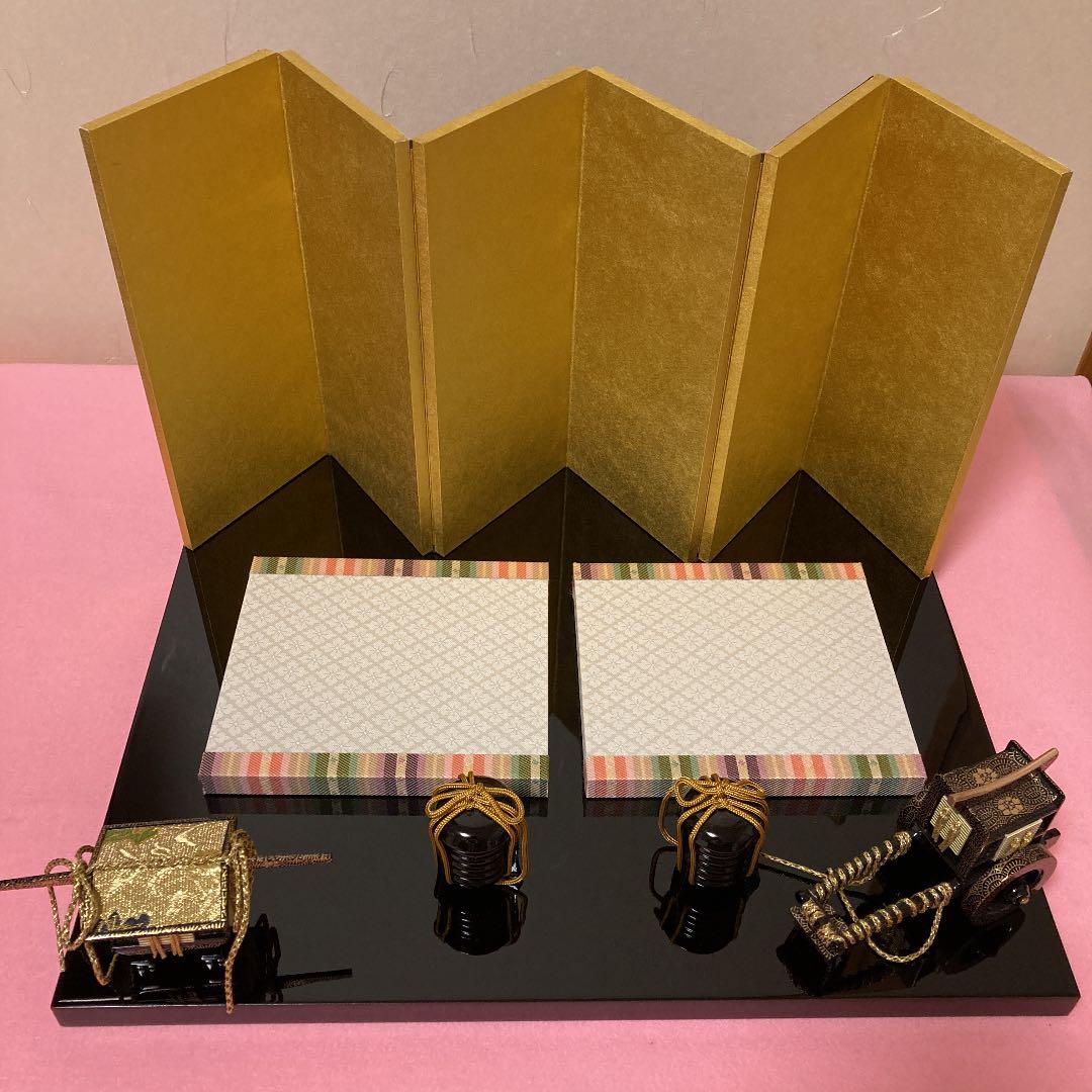 雛飾り　雛道具　雛人形　お雛様　屏風　親王台　貝桶　飾り台　御籠　御所車