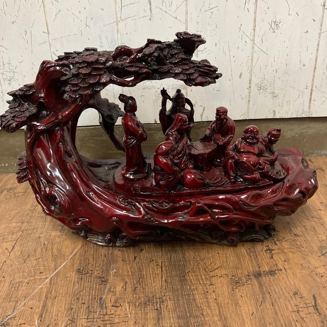 E-4 昭和レトロ 七福神 宝船 縁起物 笑門来福 招福 開運 恵比寿 大黒天