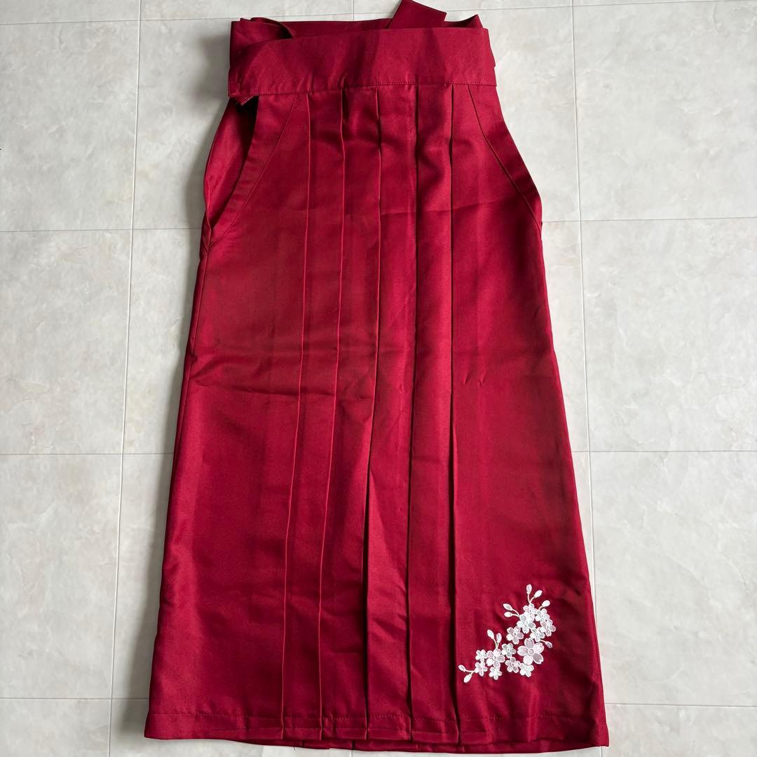 美品✨ キャサリンコテージ 簡単袴セット 矢絣柄 紫×赤 160 刺繍 卒業式