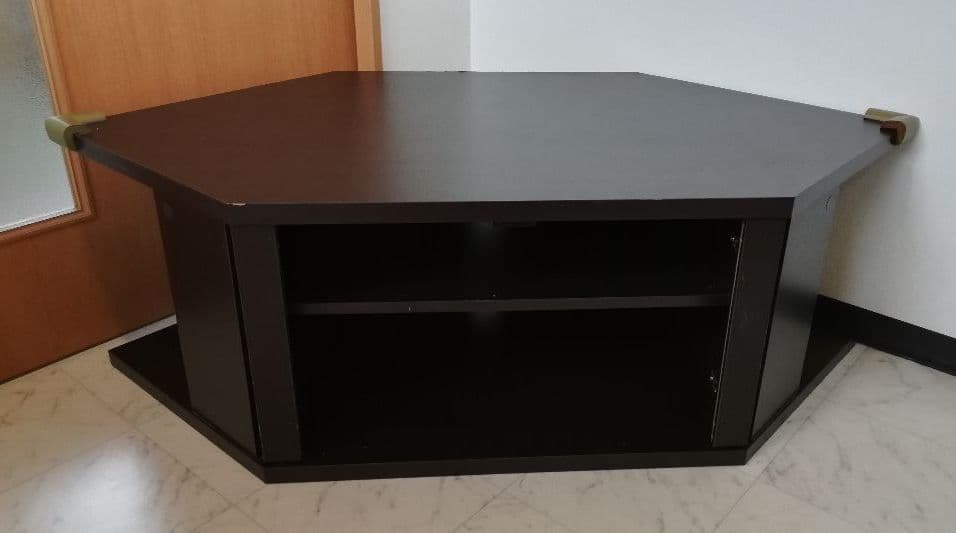 テレビ台　コーナー　こげ茶　ラック