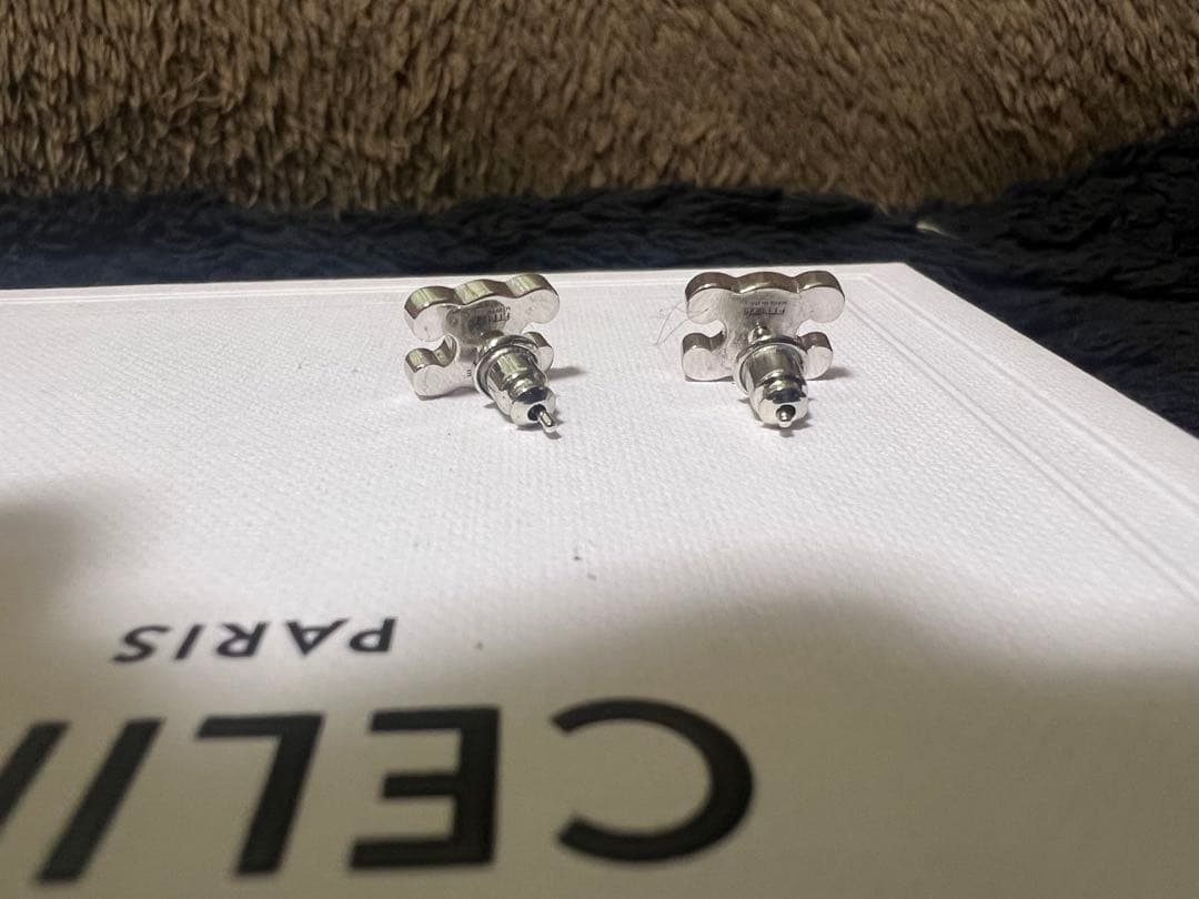 CELINE トリリオン ラインストーン スタッズ ピアス　トリオンフ　両耳