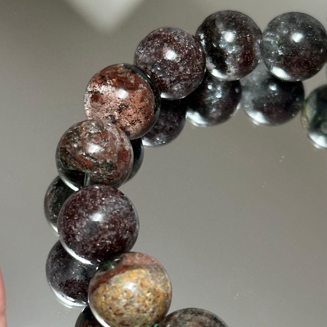 破格【超高品質】ガーデンクォーツ 大玉 13.5mm 天然石 ブレスレット