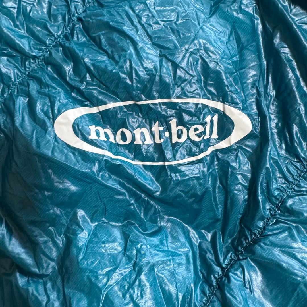 極美品モンベル800FP ダウンハガー800 #3 R/ZIP保管袋付　青緑
