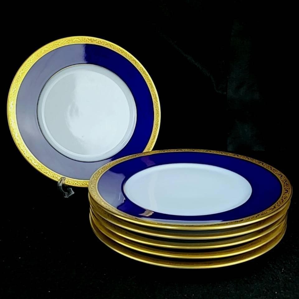♪美品♪レイノー　リモージュ　金彩　コバルトブルー　ディナープレート　6枚 7