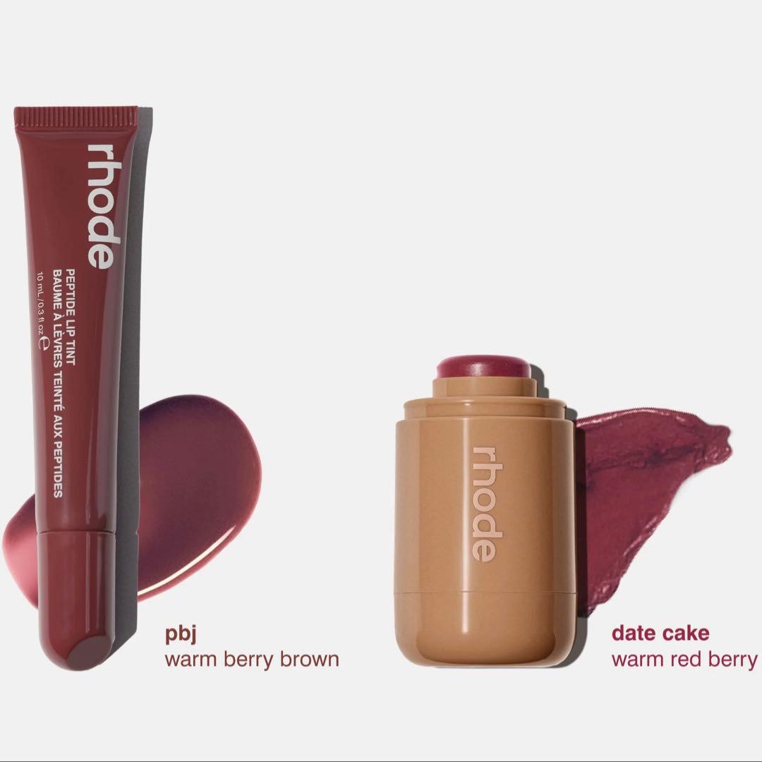 RHODE DATE CAKE ポケット ブラッシュ+PBJリップ ティント
