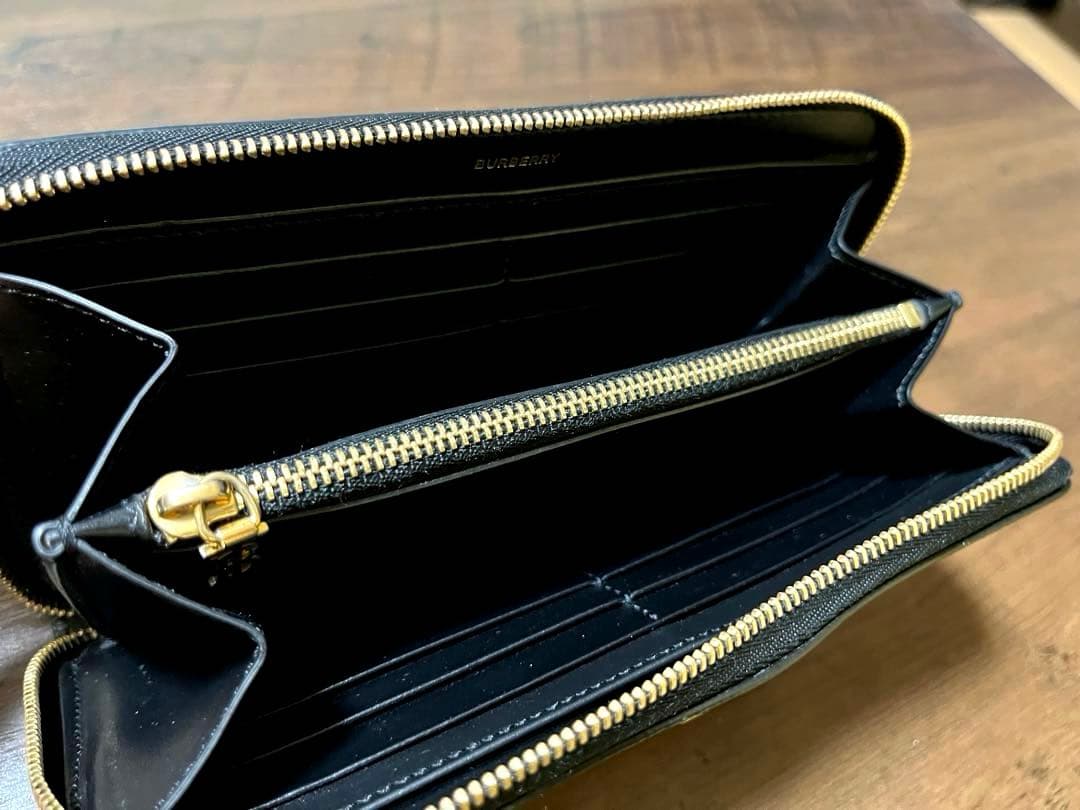 【BURBERRY】バーバリー エルモア TBロゴ ブラック 長財布
