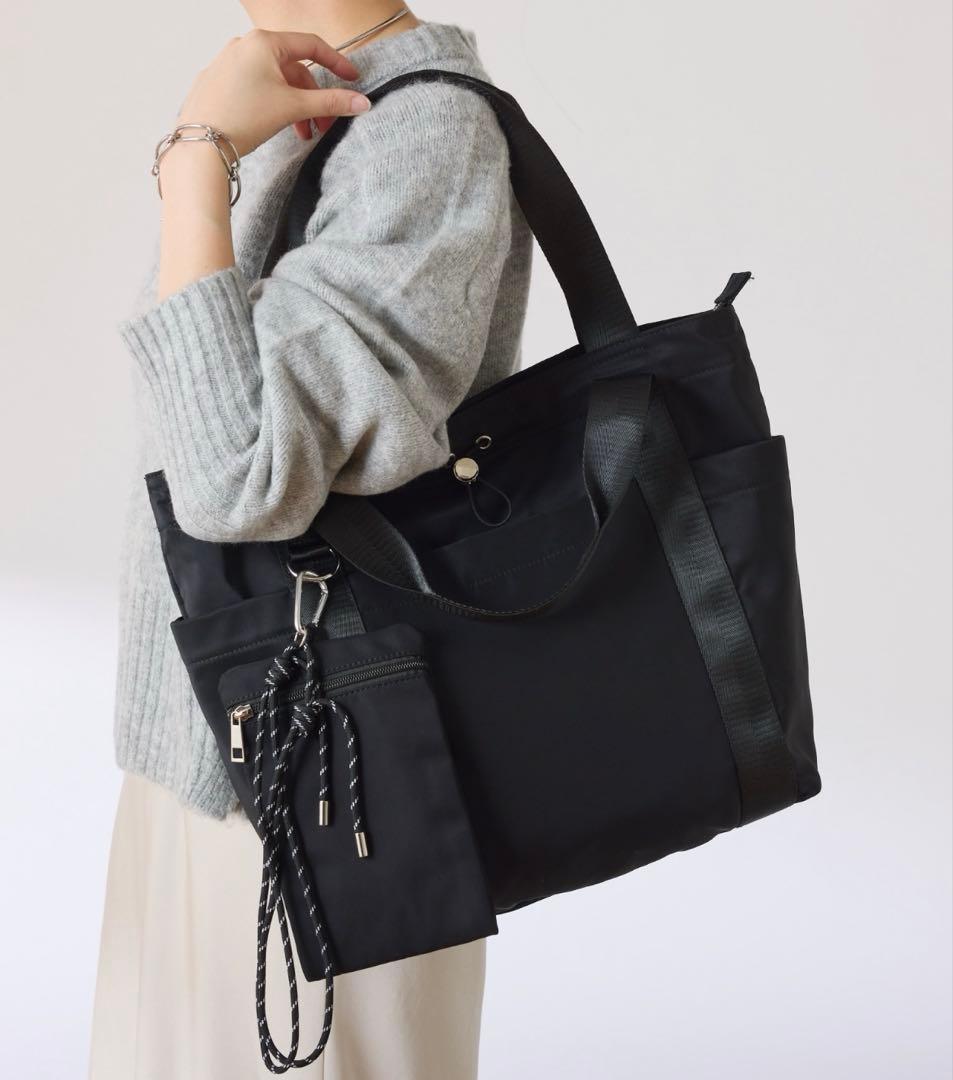 新品同様美品一部未開封✨papillonner撥水10ポケットトートバッグ強撥水