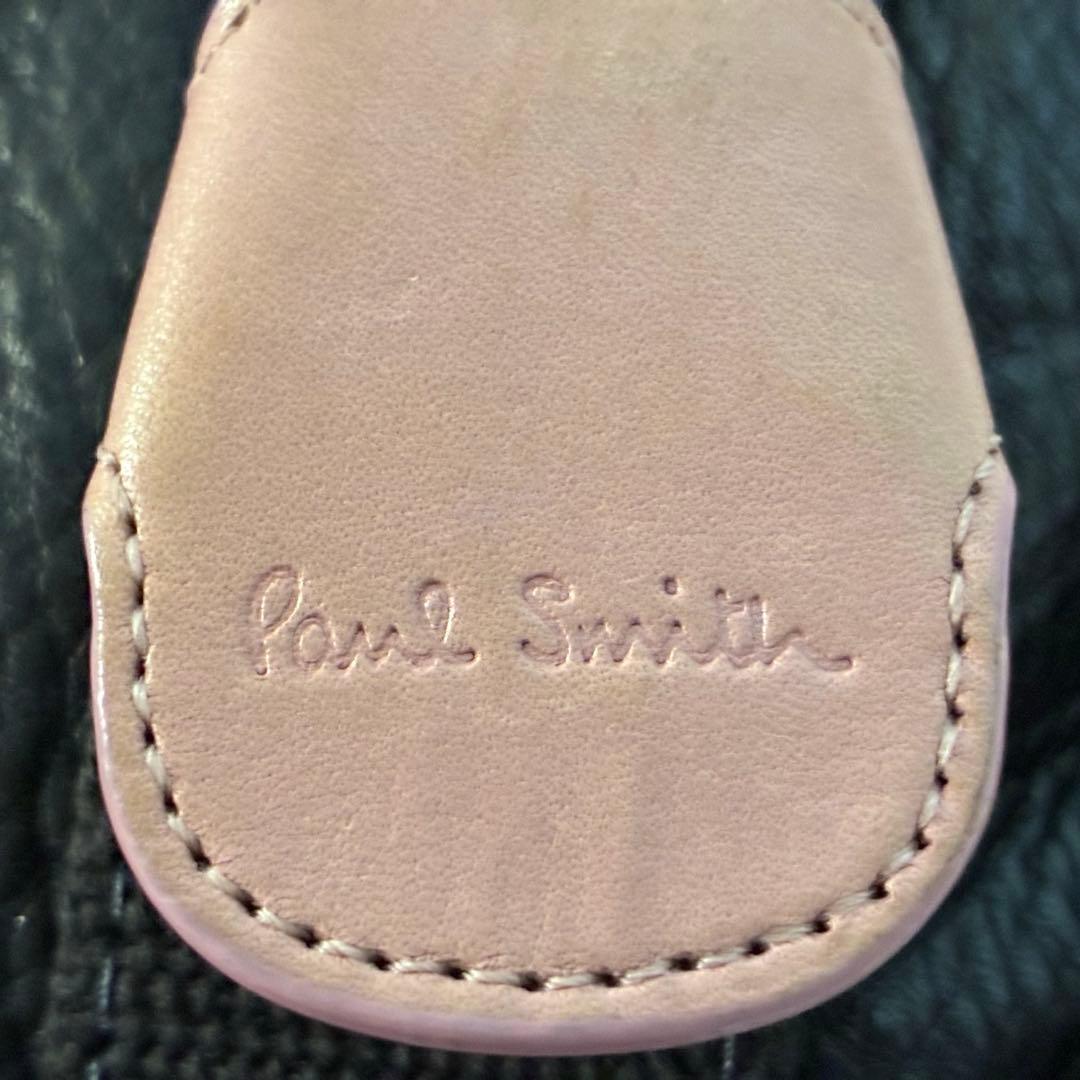 ポールスミス オールレザーミニボストン 2way ハンドバッグ ブラック