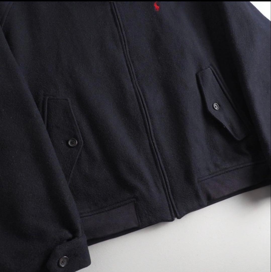 POLO ラルフローレン　ウールジャケット　ブラック　裏地チェック　美品