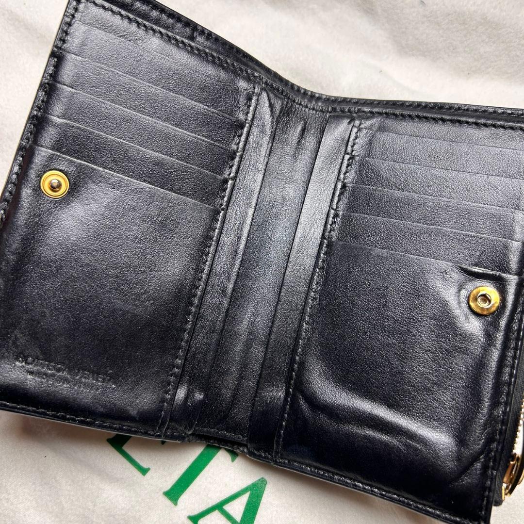 【希少】 BOTTEGA VENETA マキシイントレ レザー 財布 ブラック