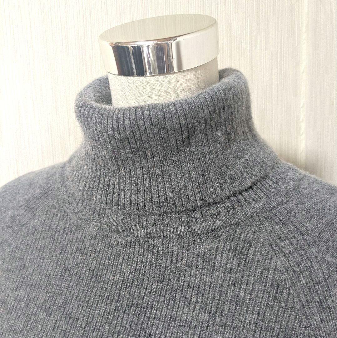 【大きいサイズ】レリアン カシミヤセーター グレー 13+