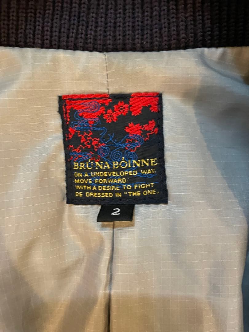 BRUNABOINE ネイビー ジャンパー サイズ2　ブルーナリボン