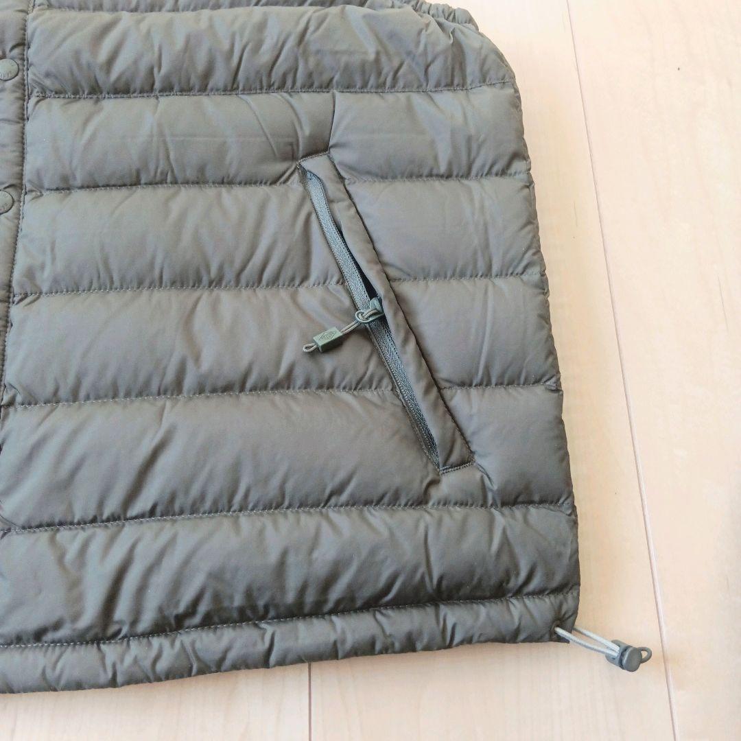 【未使用】DANTON クルーネック インナーダウンベスト オリーブ M