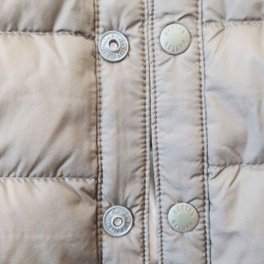 【未使用】DANTON クルーネック インナーダウンベスト オリーブ M