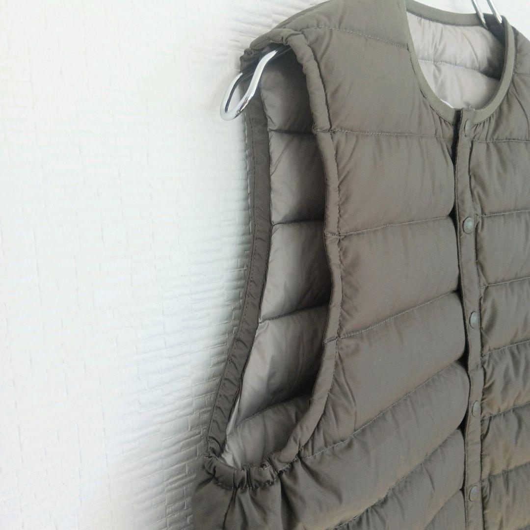 【未使用】DANTON クルーネック インナーダウンベスト オリーブ M