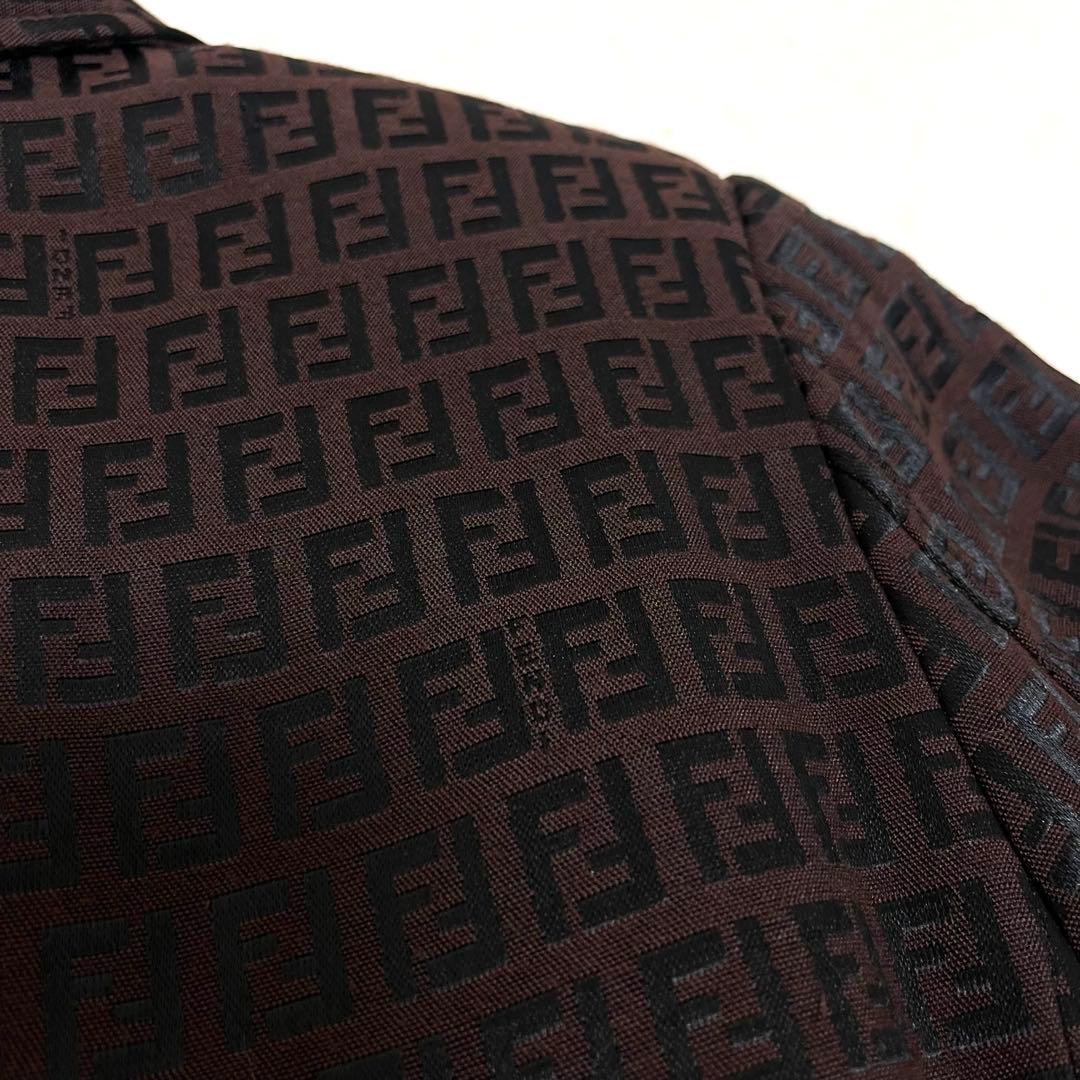 FENDI ズッカ柄　ブラウン　トレンチコート ベルト付き　大きいサイズ