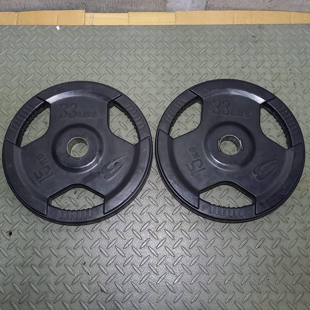 ボディメーカー 30kgセット(15kg×2枚) ラバープレート