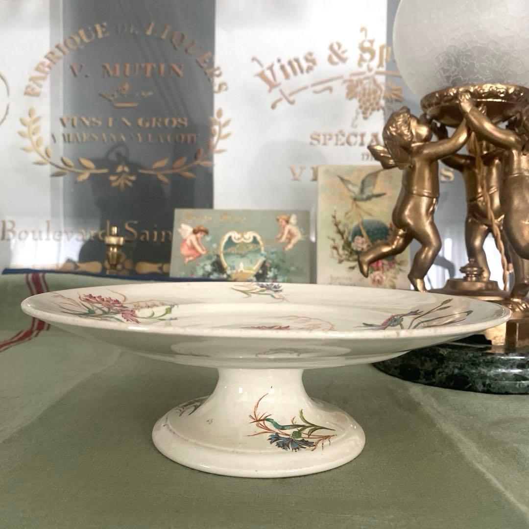 リュネヴィル　lunéville BLEUET矢車菊コンポティエ　ケーキスタンド