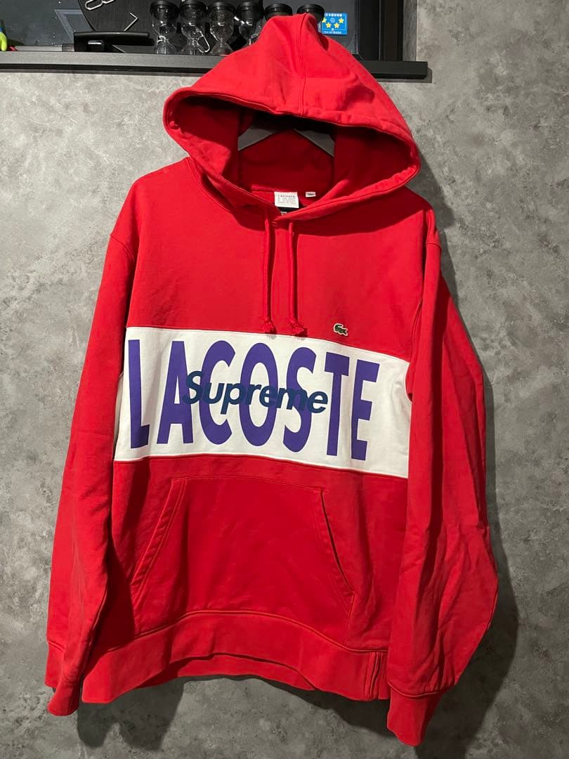 トップス SupremeLACOSTELogoPanel HoodedSweatshirt