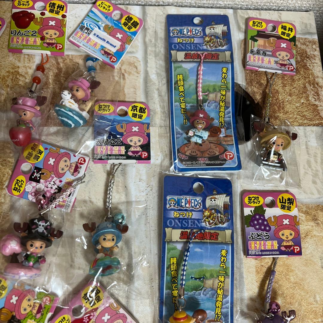 ご当地 ワンピース チョッパー ストラップ　フィギュア　66点まとめ売りセット