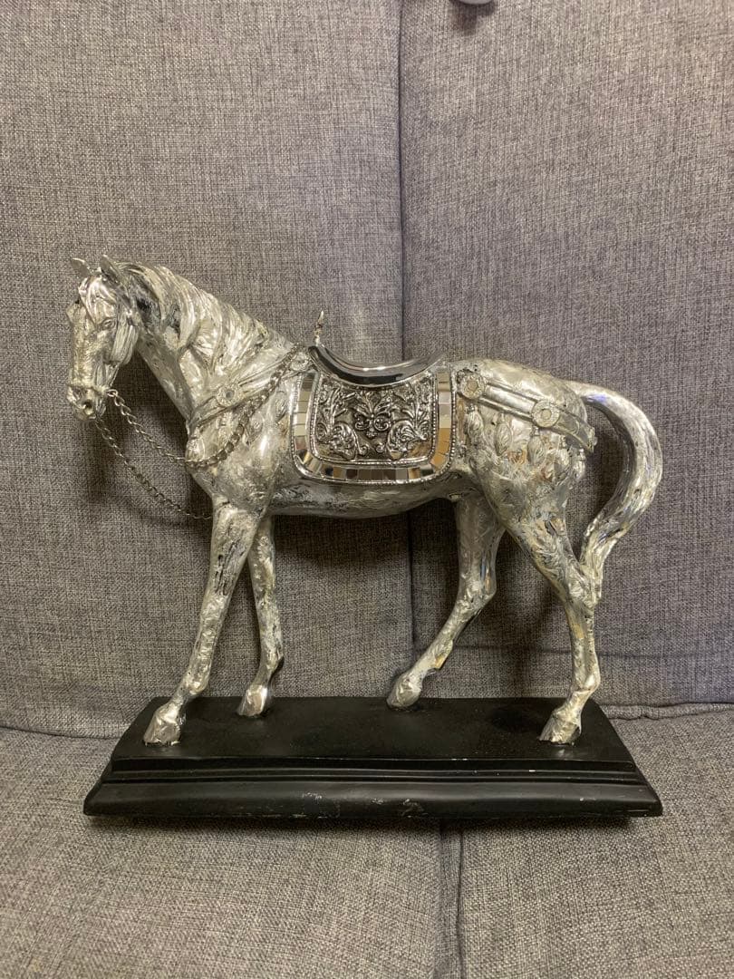 シルバーホース 馬 置き物 オブジェ