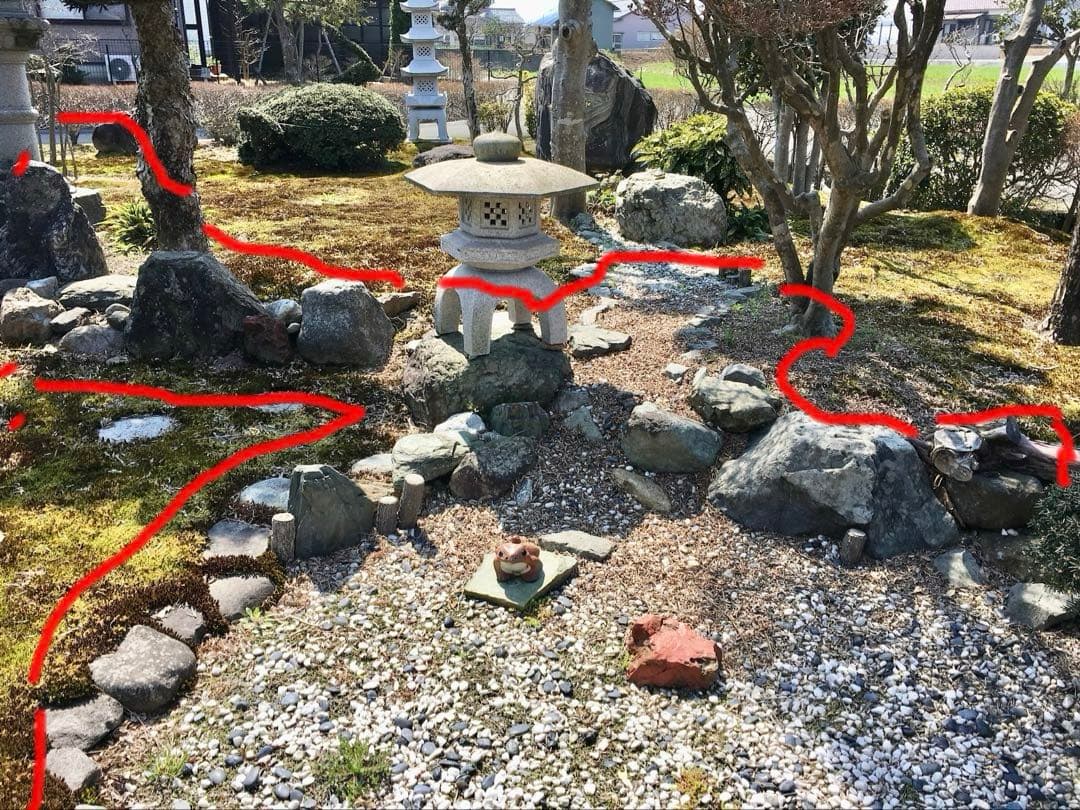 日本庭園 自然石 庭石セット 数個【石川県引き取り限定】