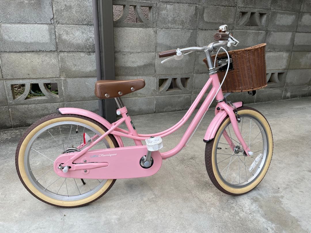 アサヒサイクル　子供用自転車 ピンク バスケット・補助輪付き18インチ　点検済み