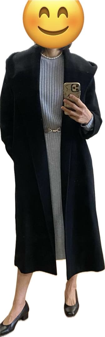 MaxMaraブラック フード付き ロングコート