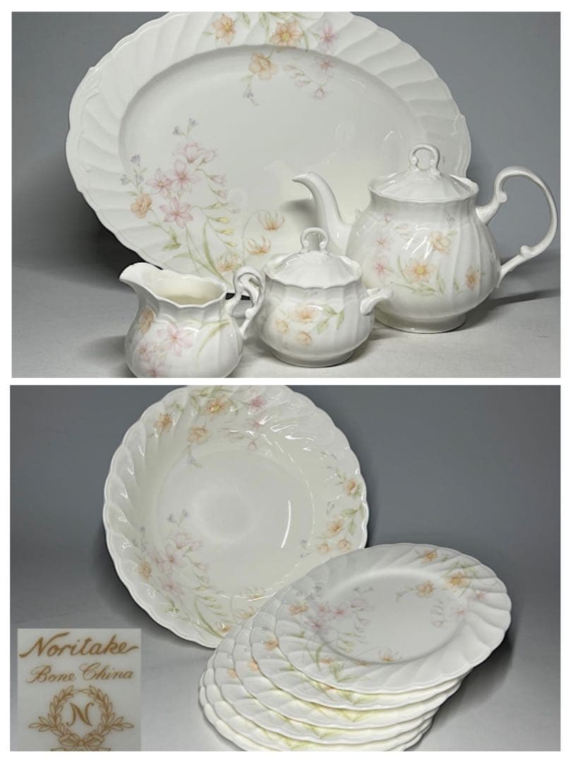 Noritake ノリタケ ボーンチャイナ 食器セット まとめ売り花柄合計15点