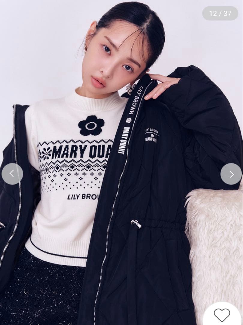 LILY BROWN × MARY QUANT ジャガードロゴニットトップス