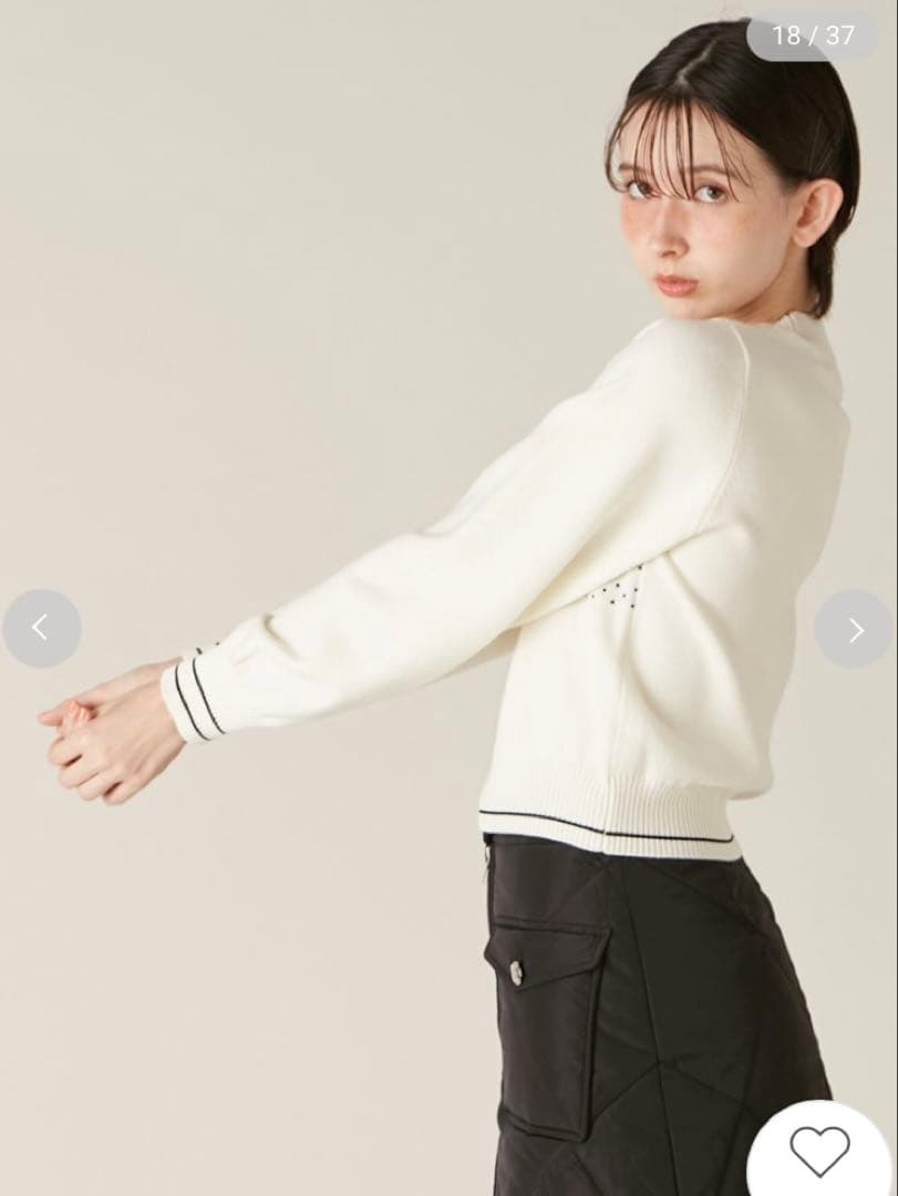 LILY BROWN × MARY QUANT ジャガードロゴニットトップス