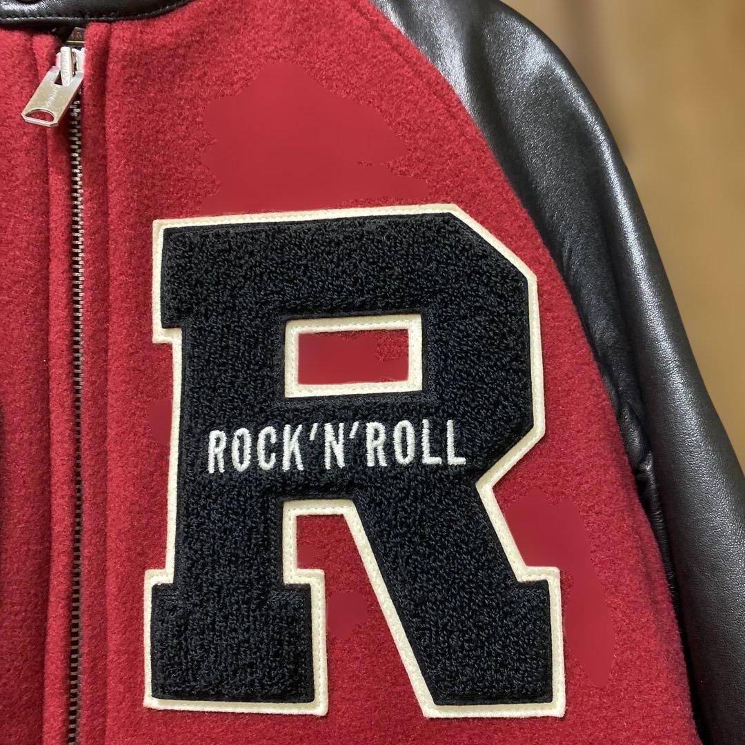 極美品✨ヒステリックグラマー羊革ラム袖レザーROCK 'n ROLL刺繍ワッペン