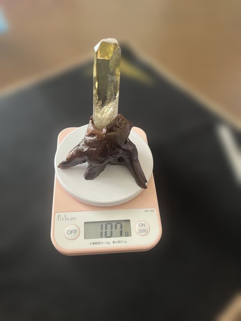 天然石シトリンポイント置物