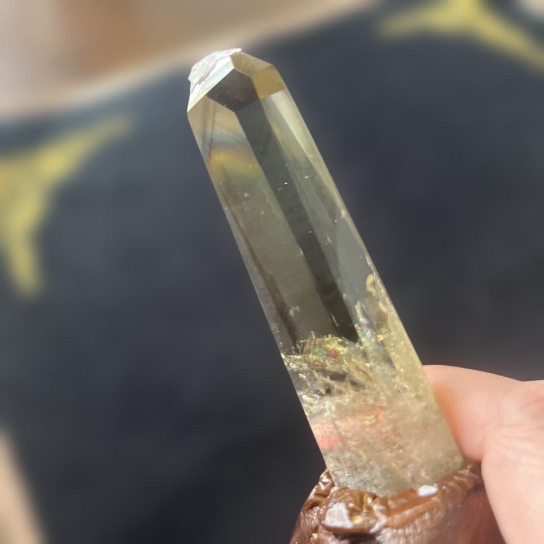 天然石シトリンポイント置物