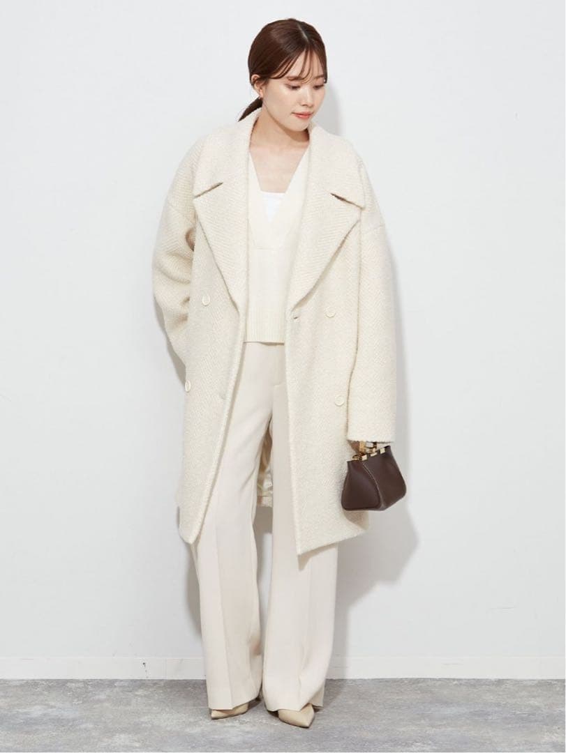 美品 ⭐︎ plage GIOLICA ヘリンボン コクーンコート S