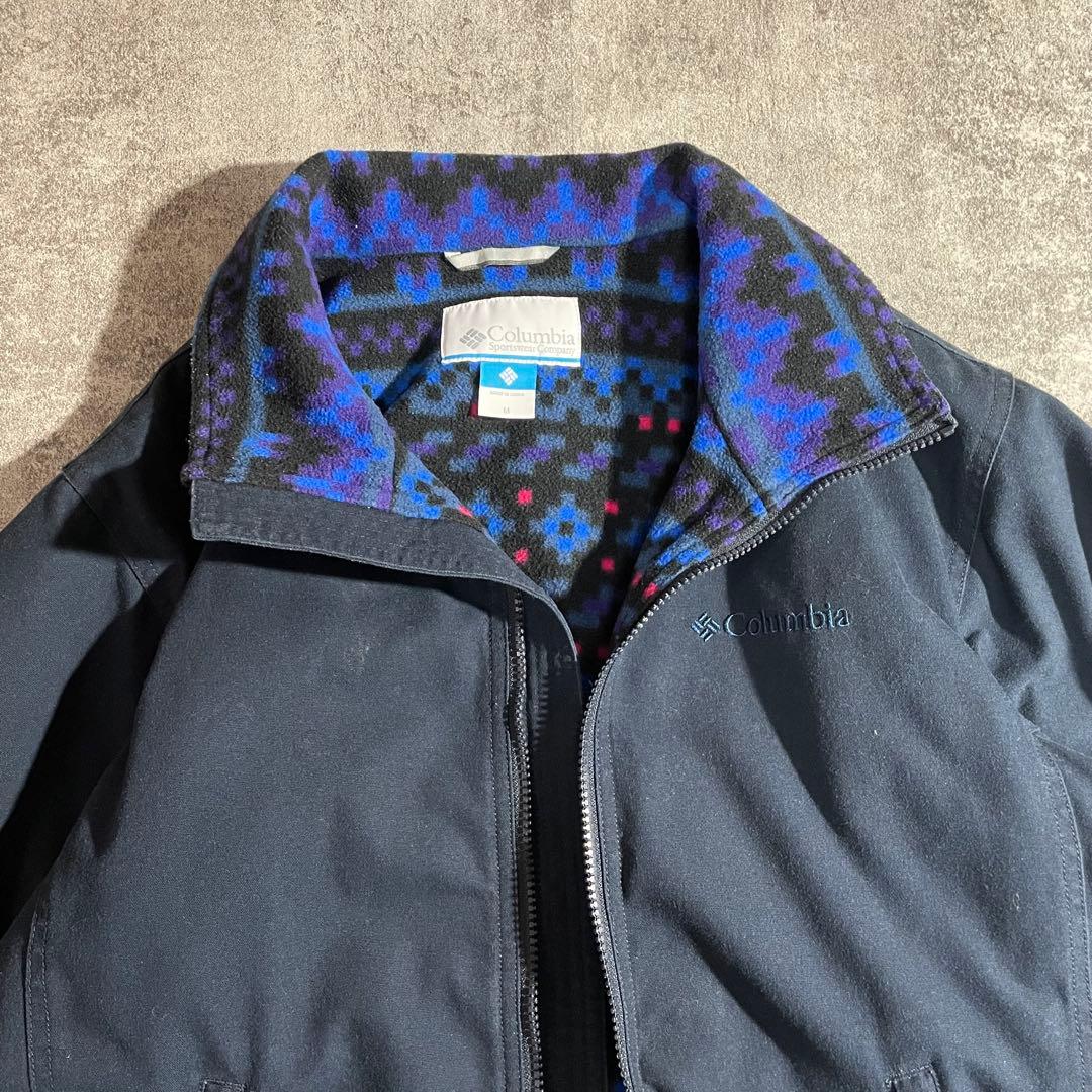 【ポール】Columbiaダック地調ジャケット裏フリース M ネイビー