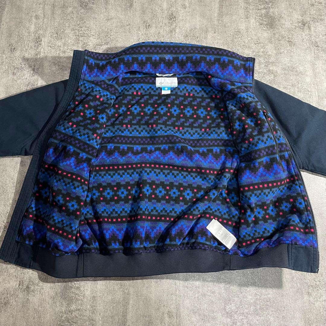 【ポール】Columbiaダック地調ジャケット裏フリース M ネイビー