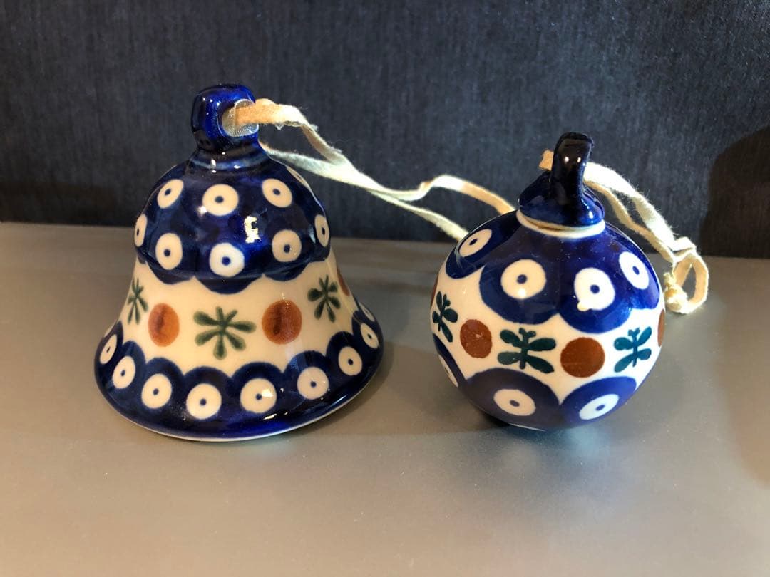 Poland 'ボレスワヴェツ・ポーリッシュポタリー＃陶器 ２オーナメント