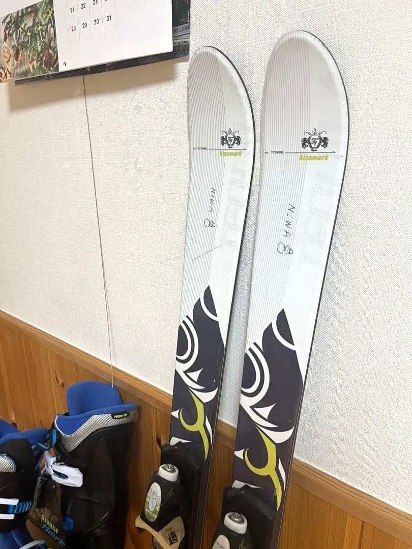 専用スキー板128cm kissmark キスマークブーツセット　25cm