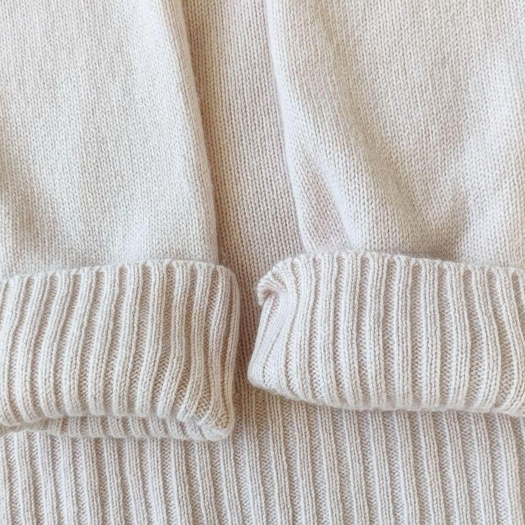 【ハウスオブロータス】定価5.2万 カシミヤVネックチュニックニット ピンク М