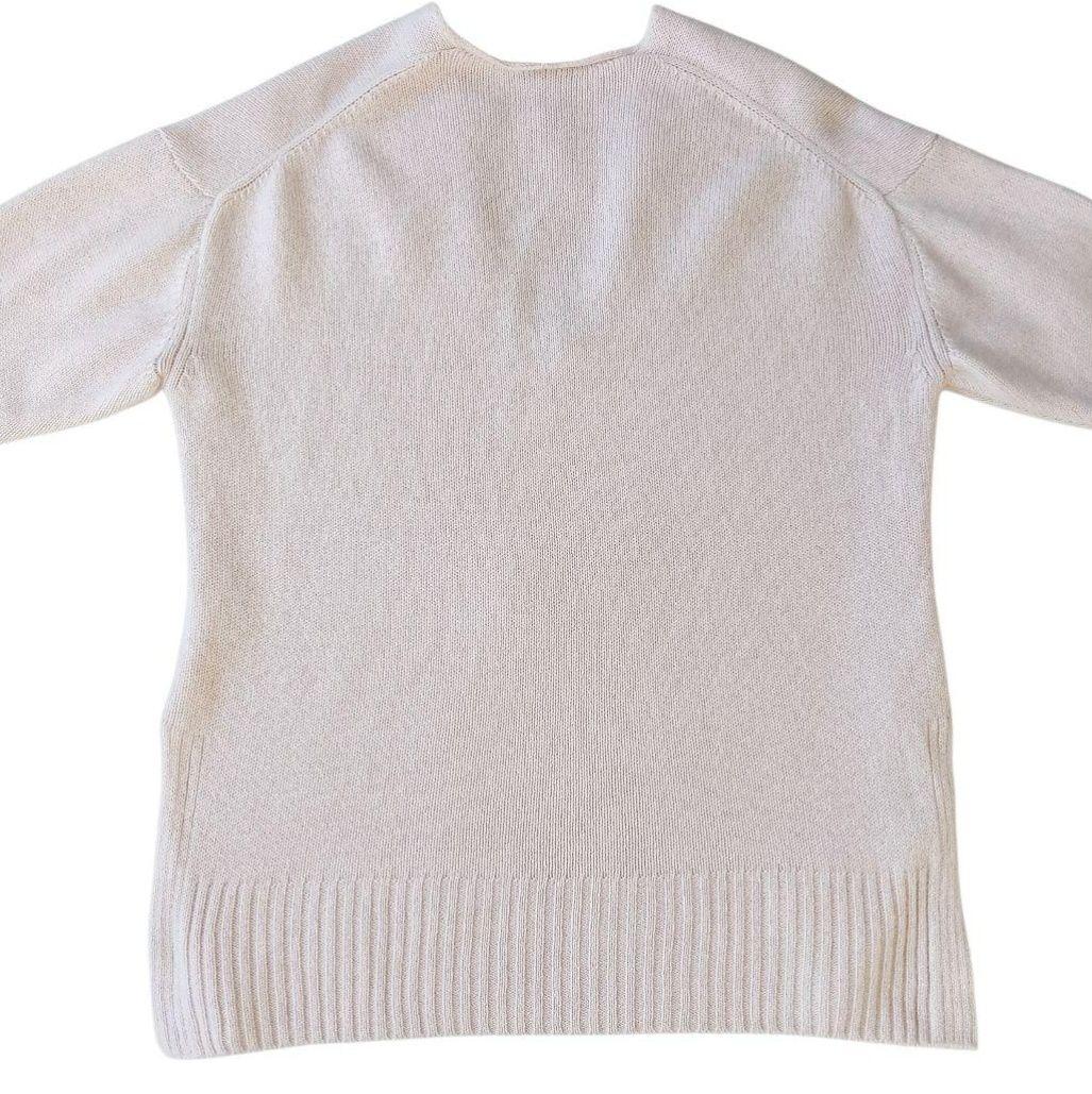 【ハウスオブロータス】定価5.2万 カシミヤVネックチュニックニット ピンク М